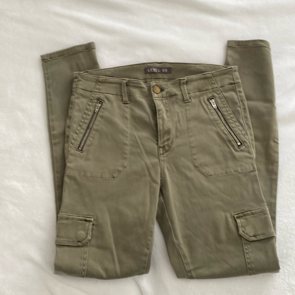 Level 99 Green Cargo Pants, Size 27